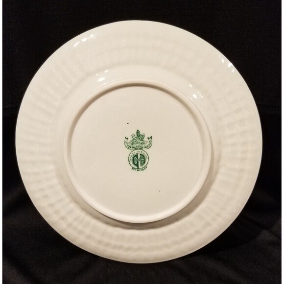 Irish Belleek Ireland Sea Shell Vase & 8" Plate Green 5th Mark 1965-1975 - Picture 5 of 11